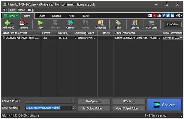 NCH Software Prism Video Converter