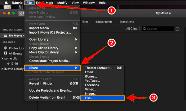 iMovie Share imported File