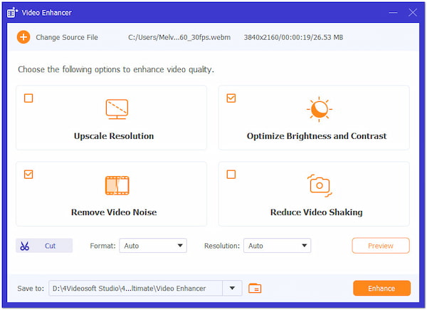 4videosoft Video Enhancer Feature