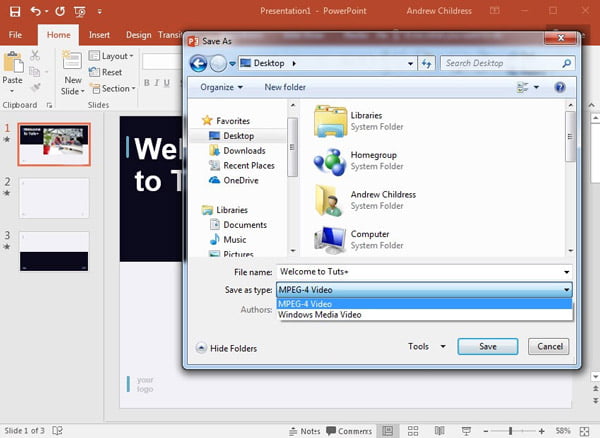 Save Video Powerpoint