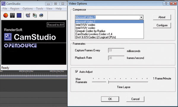 Open Source Recorder Camstudio